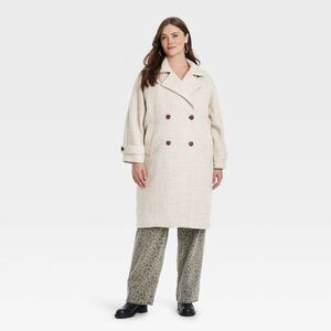 Universal Thread Cream Double-Breasted Coat